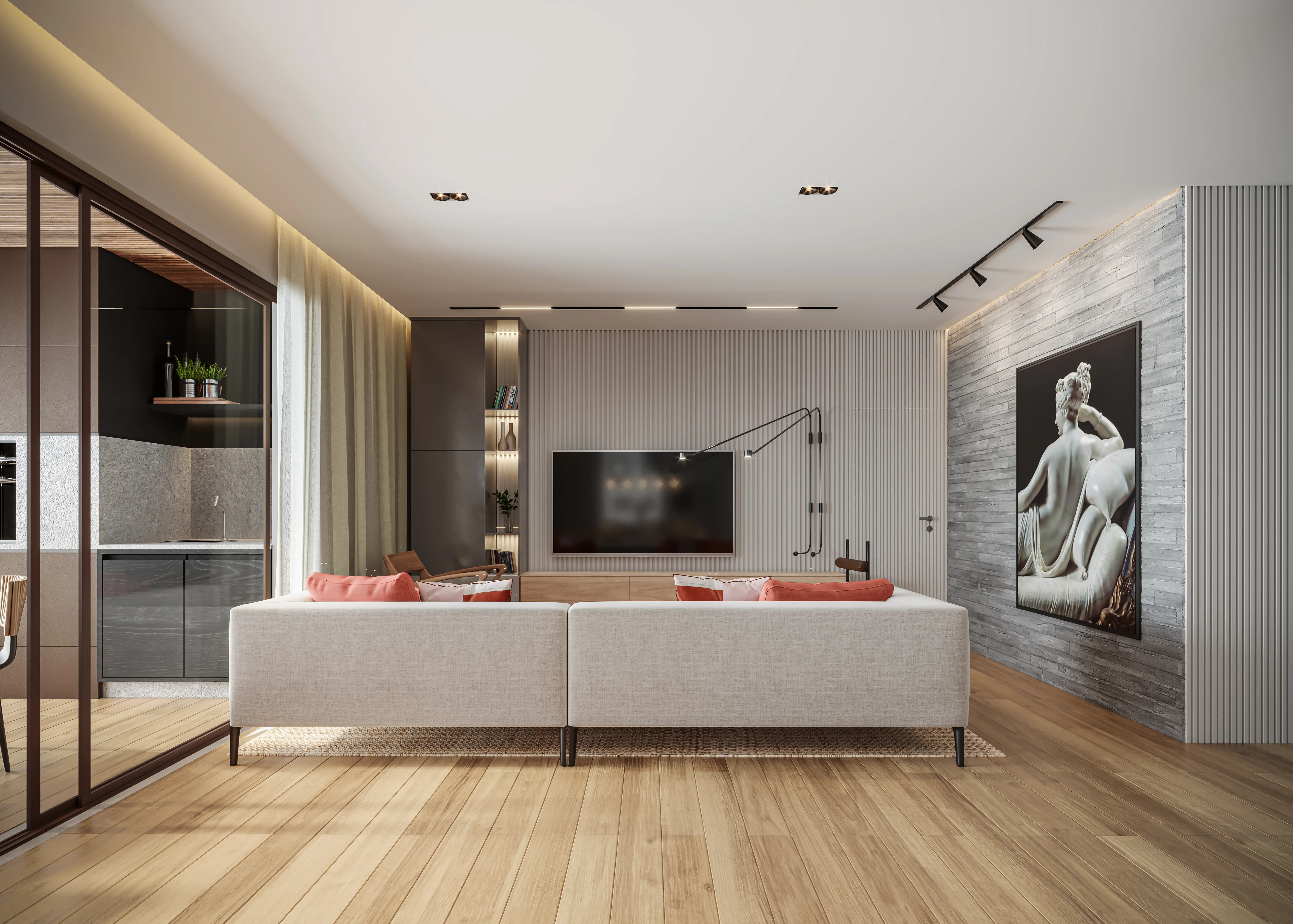 Living sofisticado e moderno